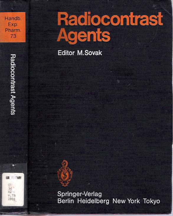 Item #5742 Radiocontrast Agents. Milos Sovak.