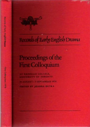 Item #6512 Proceedings of the First Colloquium At Erindale College, University of Toronto, 31...