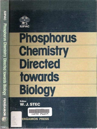 Item #7117 Phosphorus Chemistry Directed Towards Biology Lectures Presented At the International...