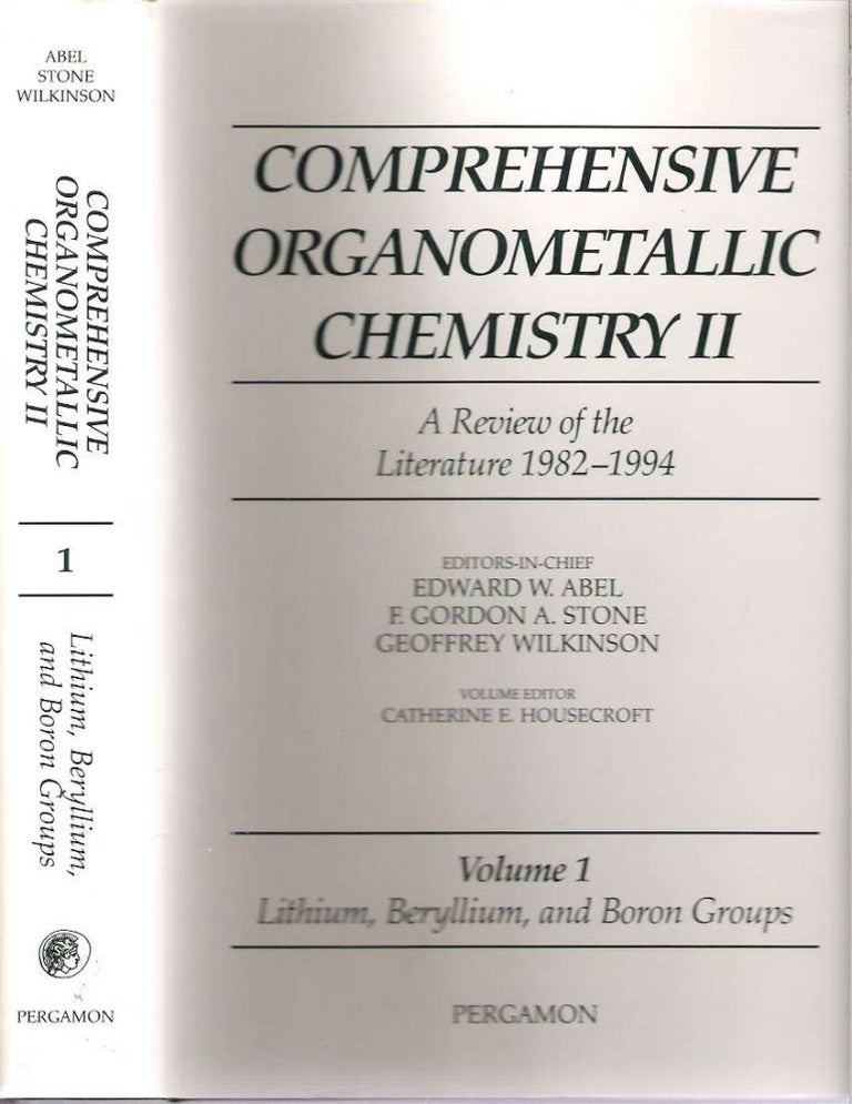 Item #7256 Volume 1 Lithium, Beryllium and Boron Groups. Catherine E. Housecroft.