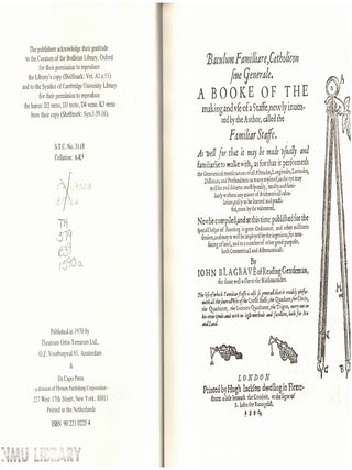 Baculum Familiare : London 1590