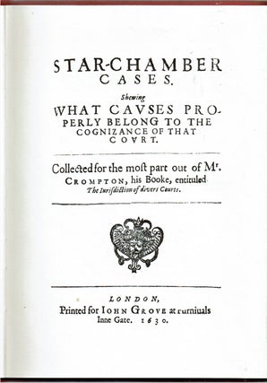 Star-Chamber Cases : London 1630