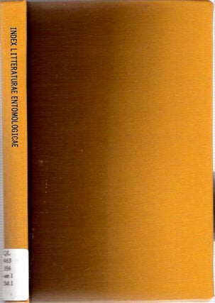 Item #8515 Index litteraturae entomologicae : Serie 1. Die Welt-Literatur über die gesamte...