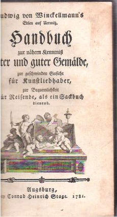 Item #9041 Ludwig von Winckellmann's Handbuch zur nähern Kenntniss alter und guter Gemälde : ...