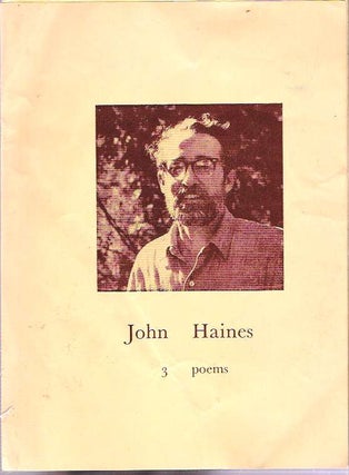 Item #9314 3 Poems. John Haines