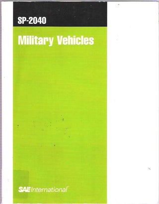 Item #9554 Military Vehicles : SP-2040. David J Gorisch, Michael D. Letherwood, Tank Automotive...