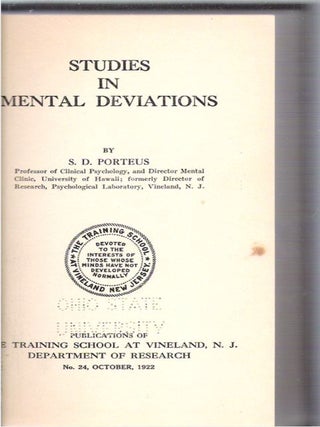 Studies in Mental Deviations
