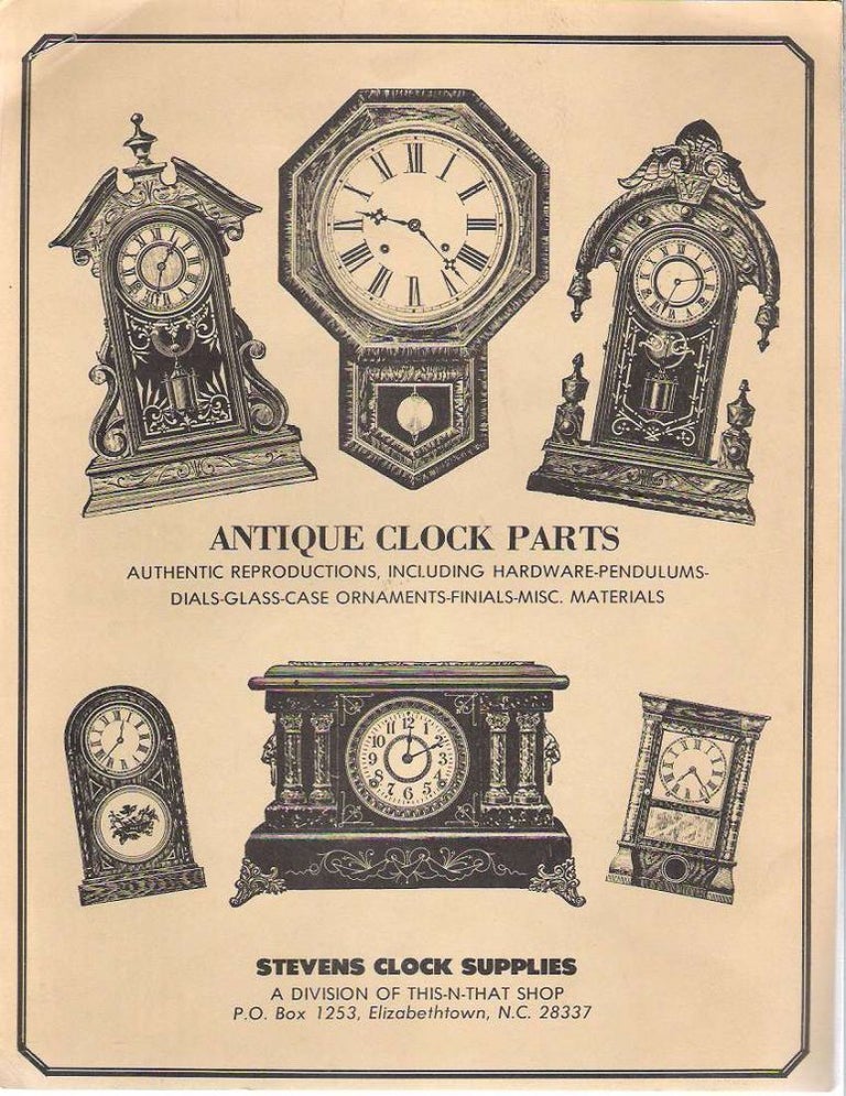 Item #9789 Antique Clock Parts : Authentic Reproductions, Including Hardware - Pendulums - Dials - Glass - Case Ornaments - Finials - Misc Materials. Stevens Clock Supplies.