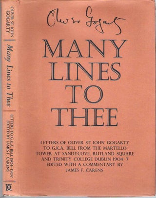 Item #9938 Many Lines to Thee : Letters to G K A Bell : From the Martello Tower at Sandycover,...